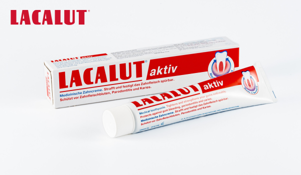 kem đánh răng lacalut aktiv giảm chảy máu chân răng